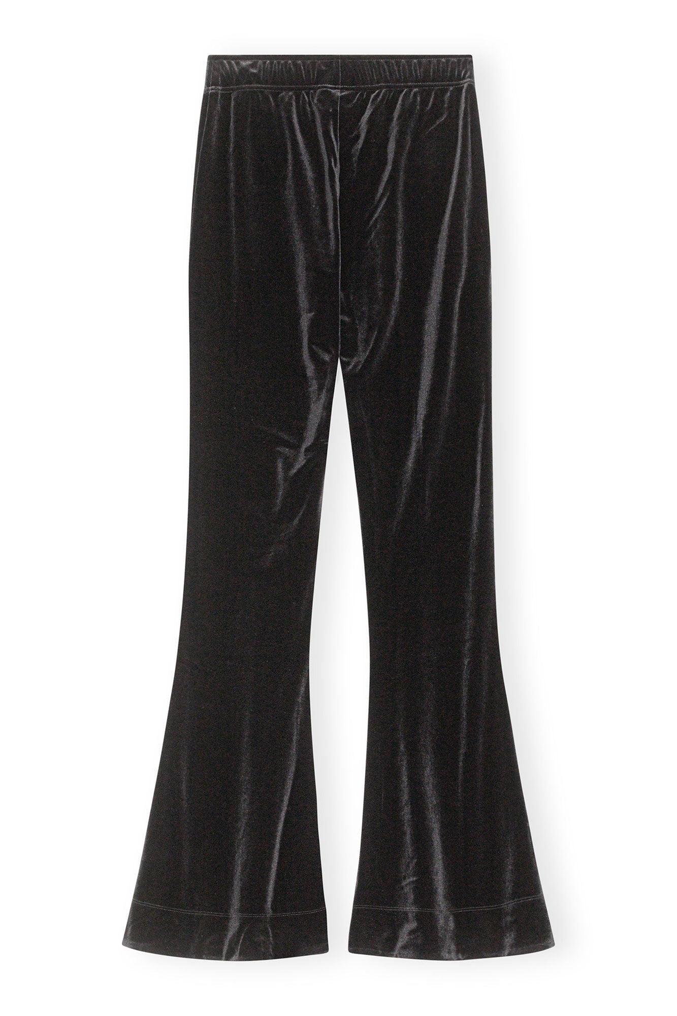 Velvet Flared Trousers | Black
