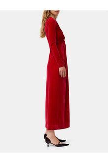 Velvet Jersey Twist Long Dress | Savvy Red
