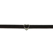 Velvet Heart Choker | Silver/Black