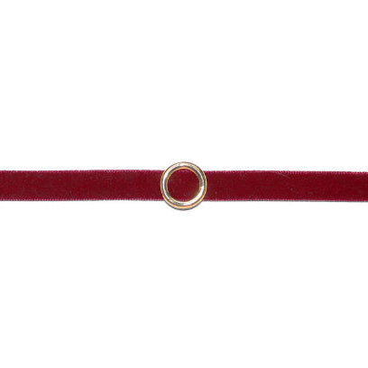 Velvet Ring Choker | Burgundy