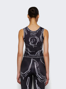 Women | Di Petsa | Venus Shell Lycra Tank Top And White | Black