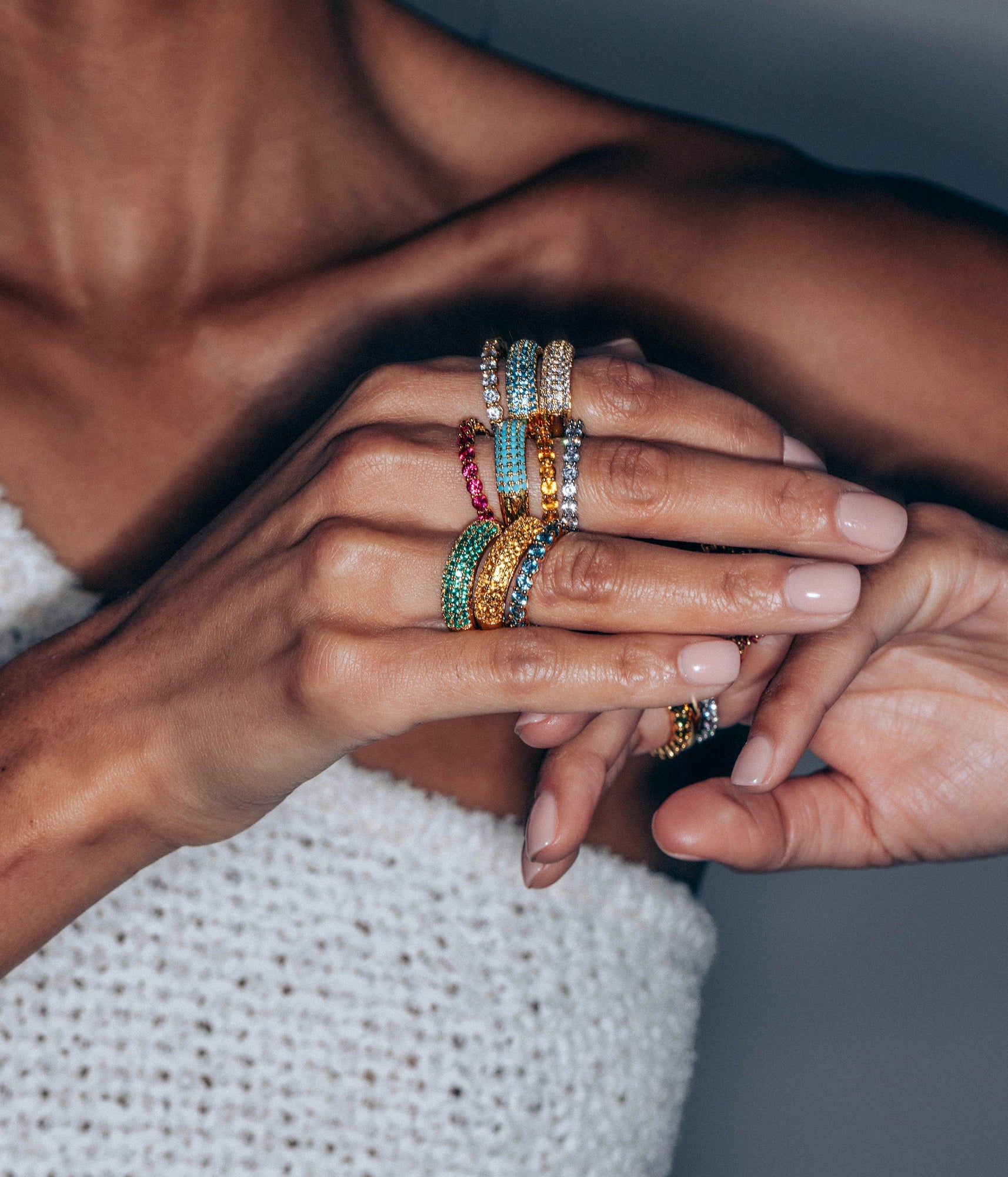 Theo Ring in Smoked Sapphire - Loren Hope