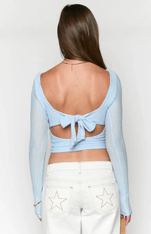 Vida Long Sleeve Top | Light Blue