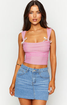 Vida Bow Top | Pink