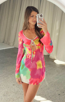 Vienna Long Sleeve Mini Dress | Floral Print