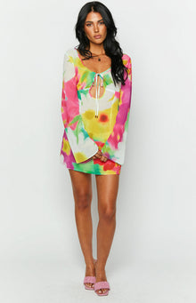 Vienna Long Sleeve Mini Dress | Floral Print