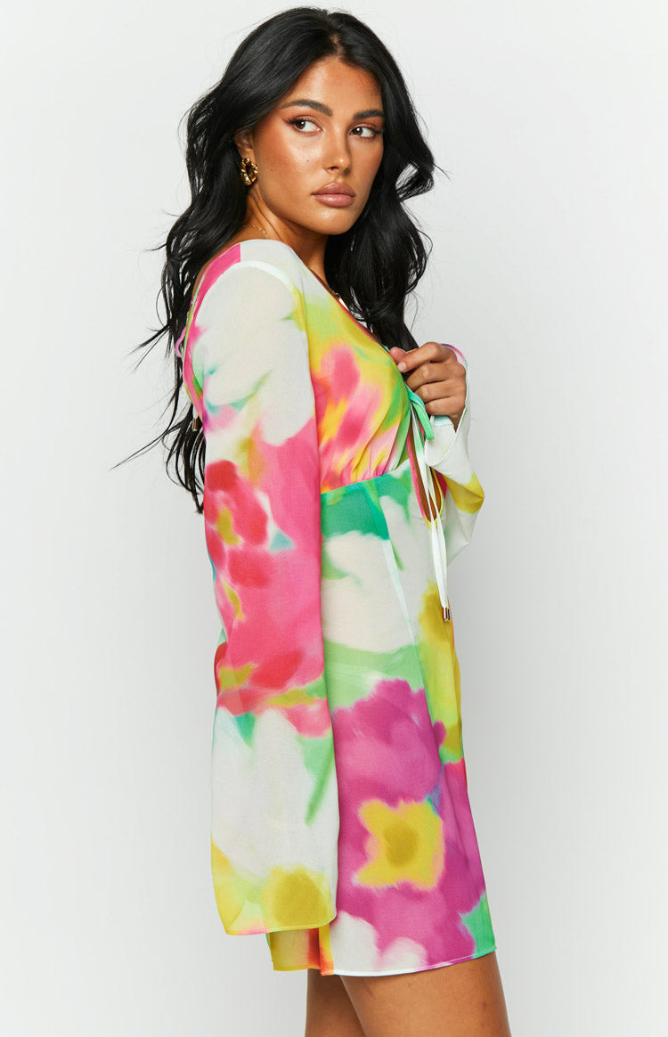 Vienna Long Sleeve Mini Dress | Floral Print
