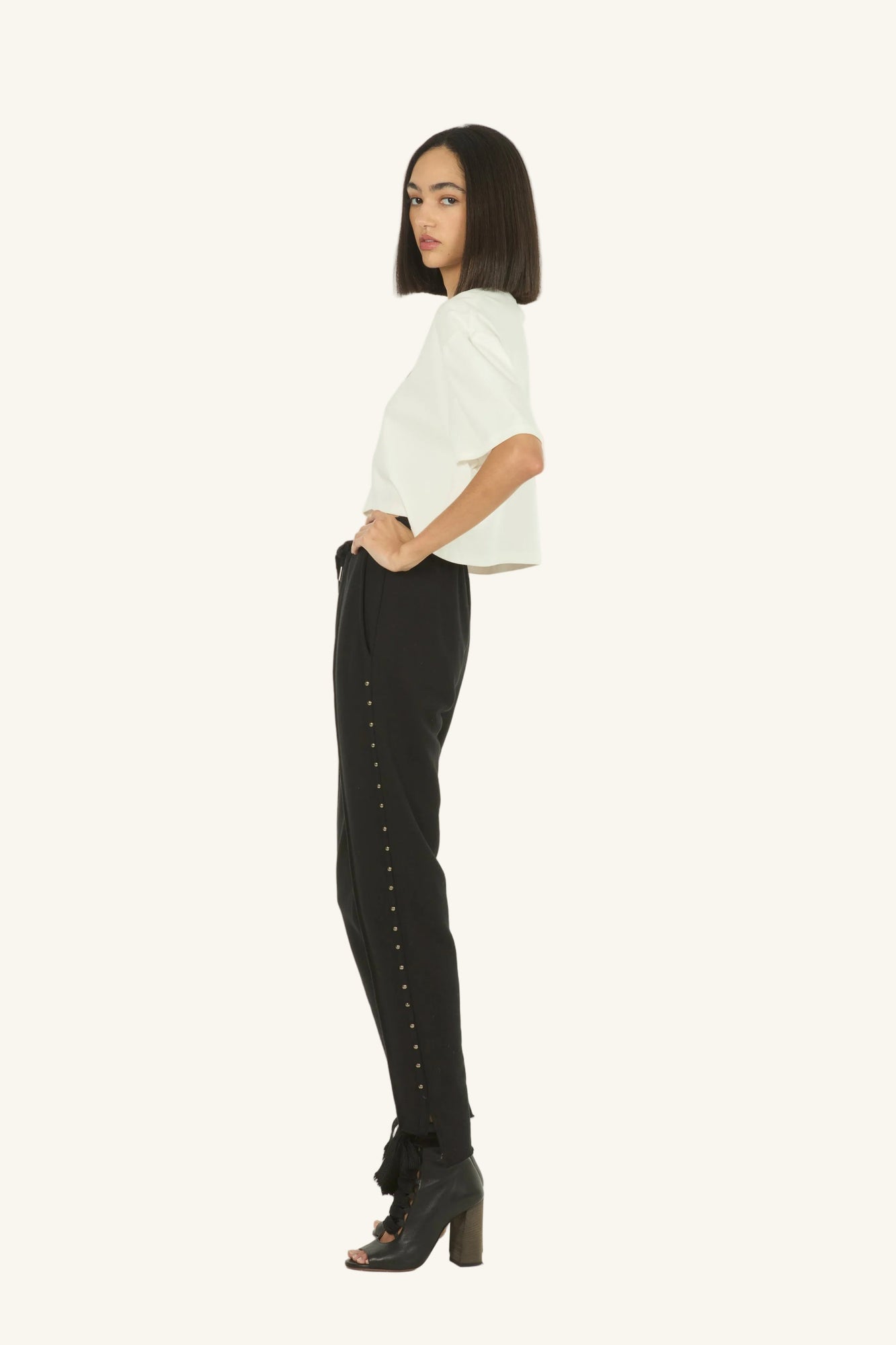 Sadye Sweatpants With Studs | Black