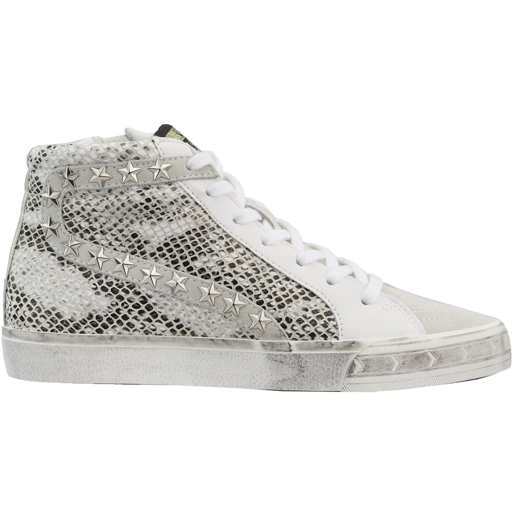 Vintage Havana | Womens | Kate High 1 Leather & Suede Sneaker | Grey