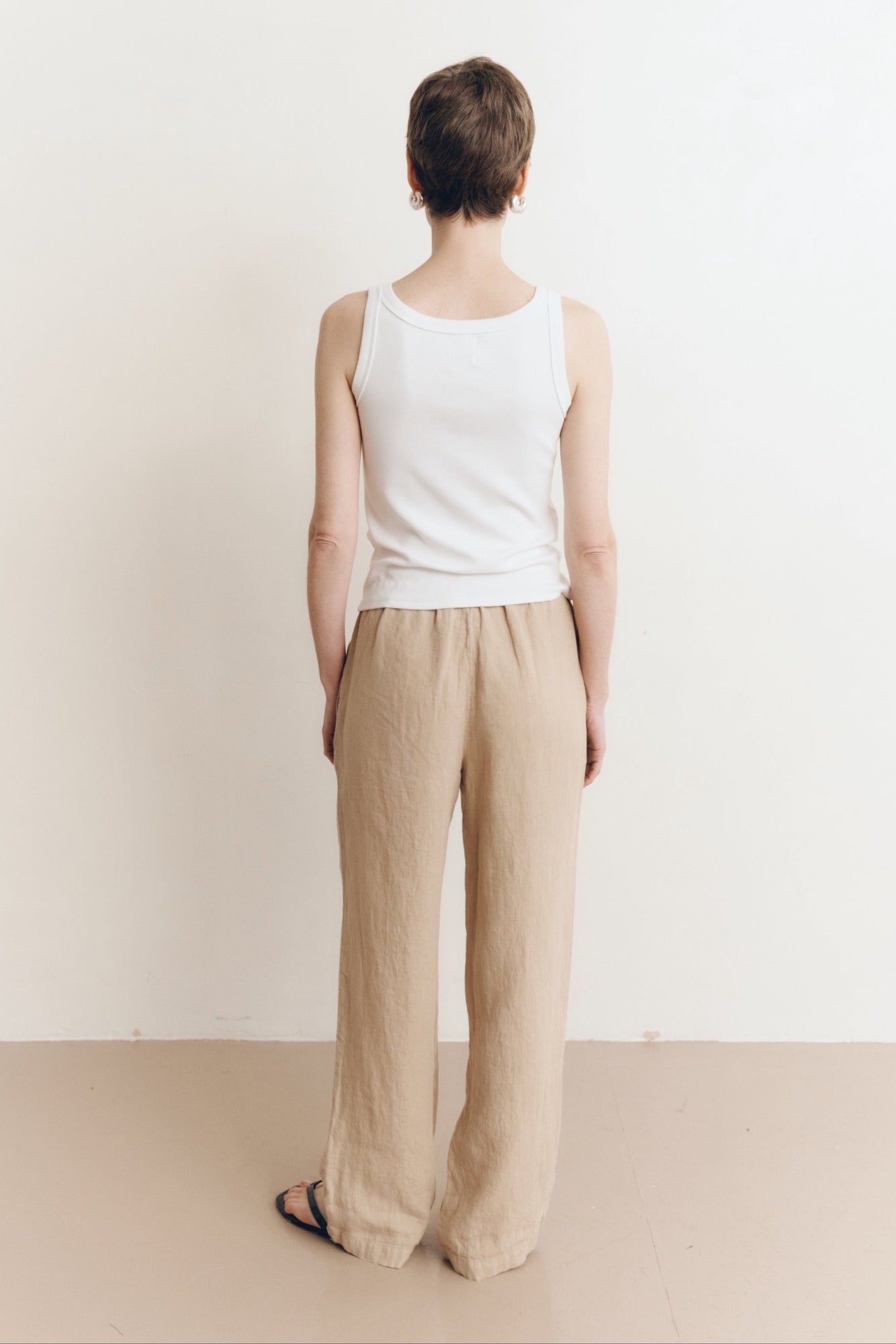 Delphine Linen Pant | Toffee