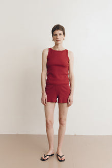 Pointelle Lounge Short | Tomato