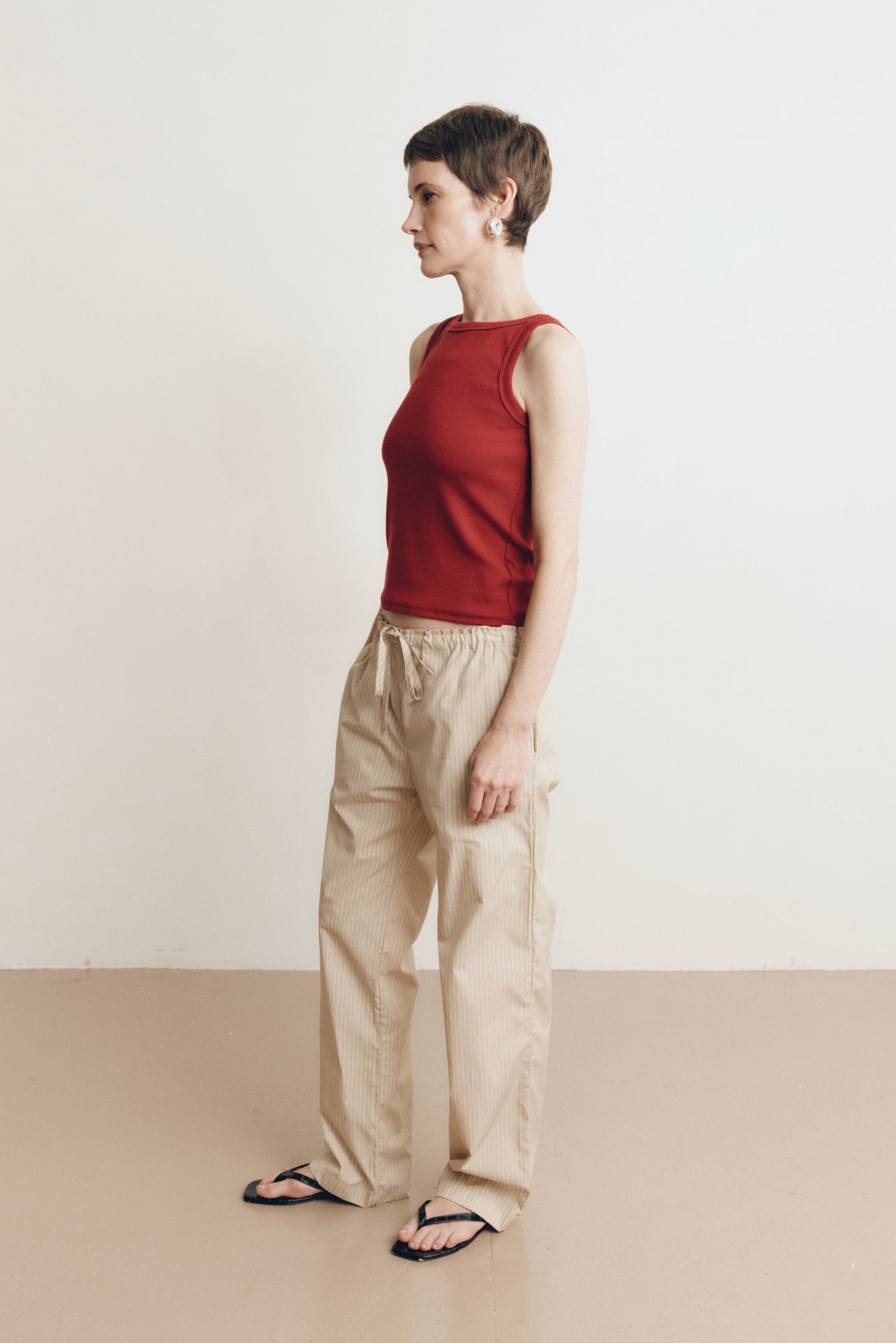 Clara Stripe Pant | Dune-Stripe