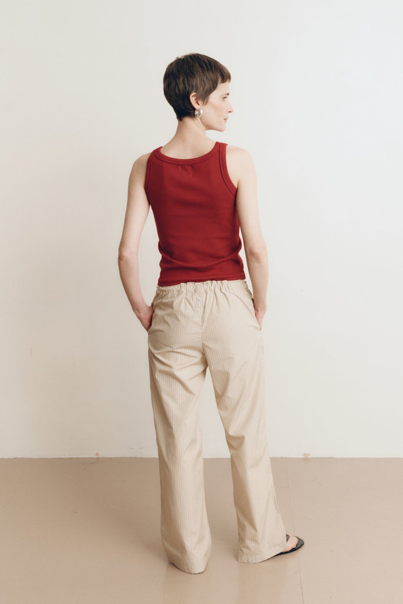 Clara Stripe Pant | Dune-Stripe