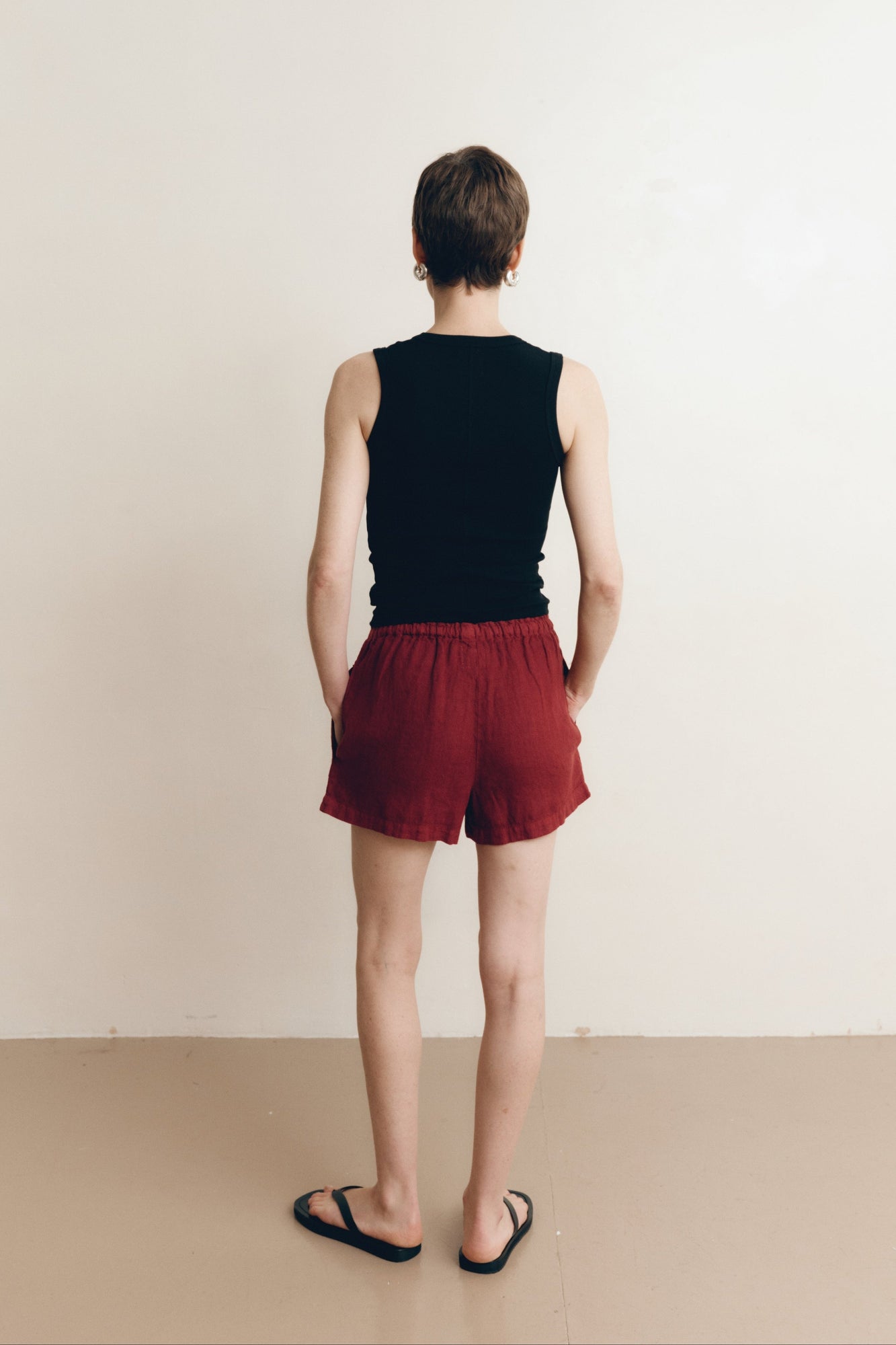 Ida Linen Short | Tomato