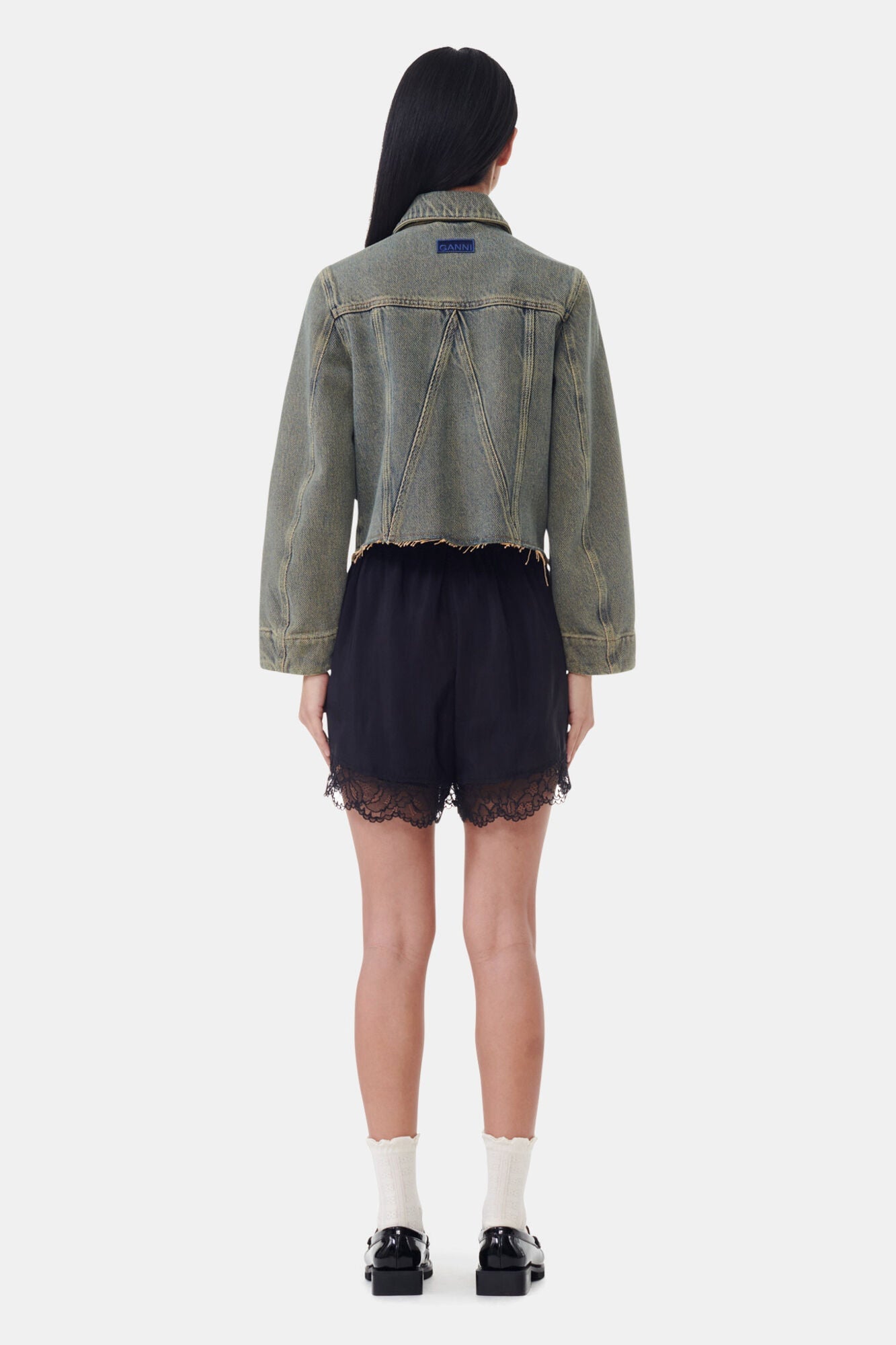 Viscose Habotai Elasticated Shorts | Black