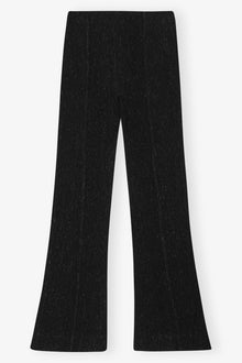 Viscose Stretch Flared Trousers | Black