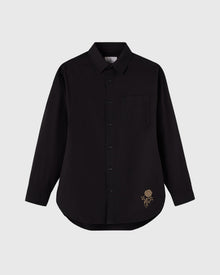 Womens | Garment Dyed Pom Pom Marigold Shirt | Black