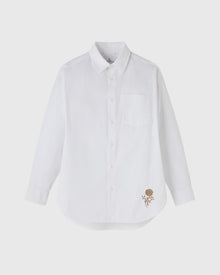 Womens | Garment Dyed Pom Pom Marigold Shirt | White