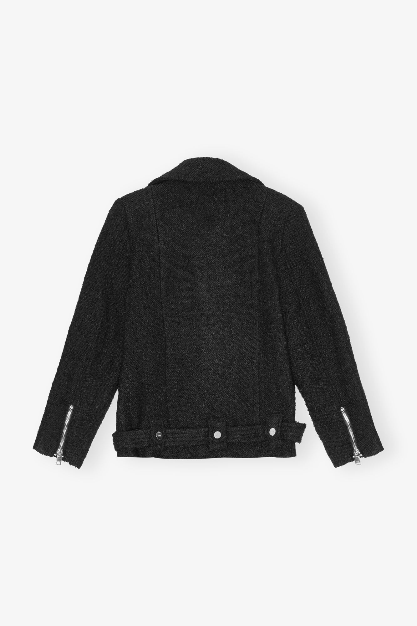 Textured Boucle Wool Jacket | Black