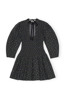 Printed Cotton Mini Smock Dress | Phantom