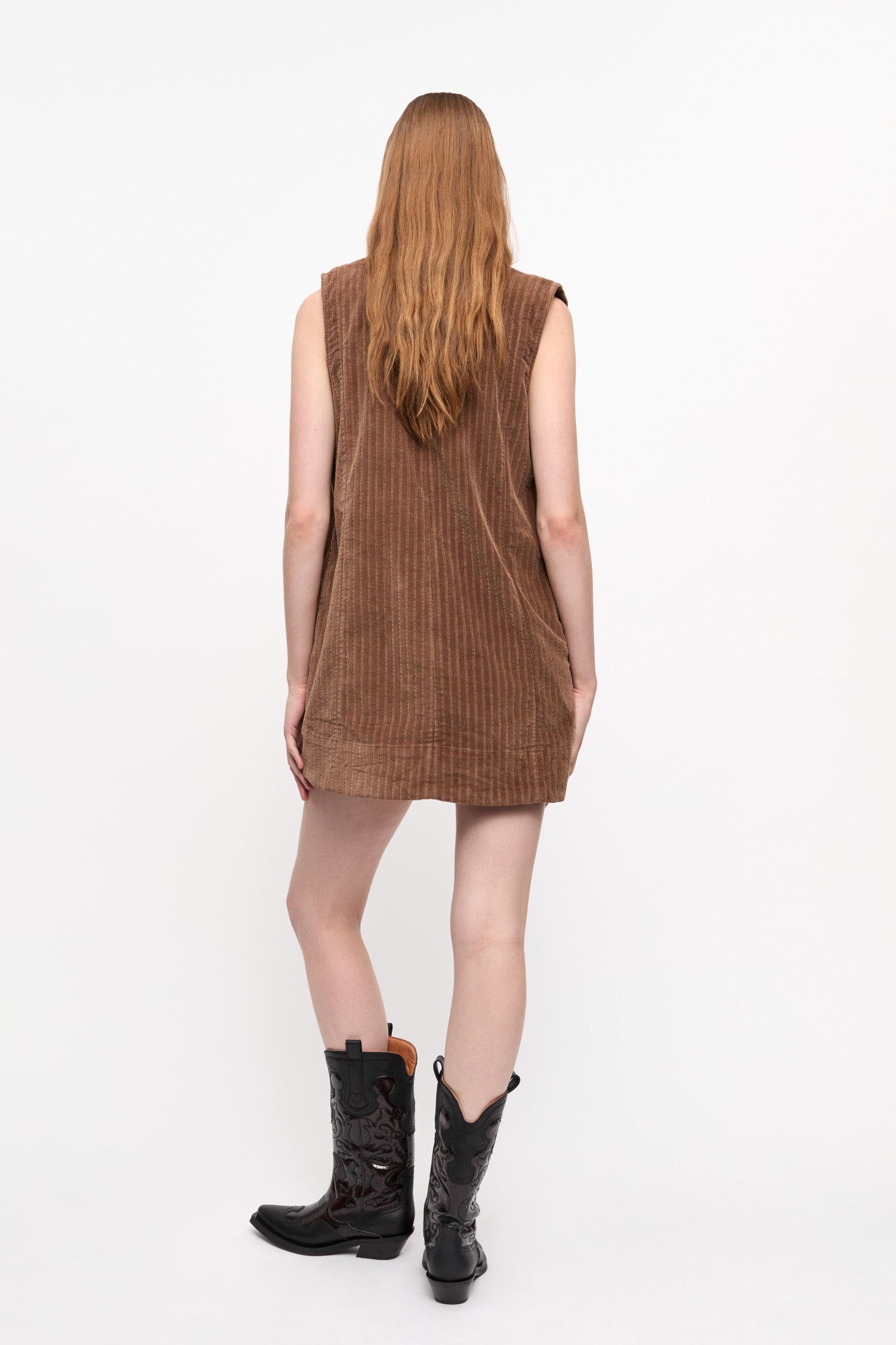 Stretch Corduroy Mini Dress | Rain Drum