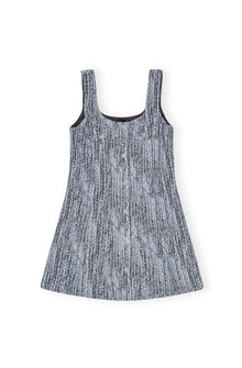 Cotton Tweed Mini Dress | Celestial Blue