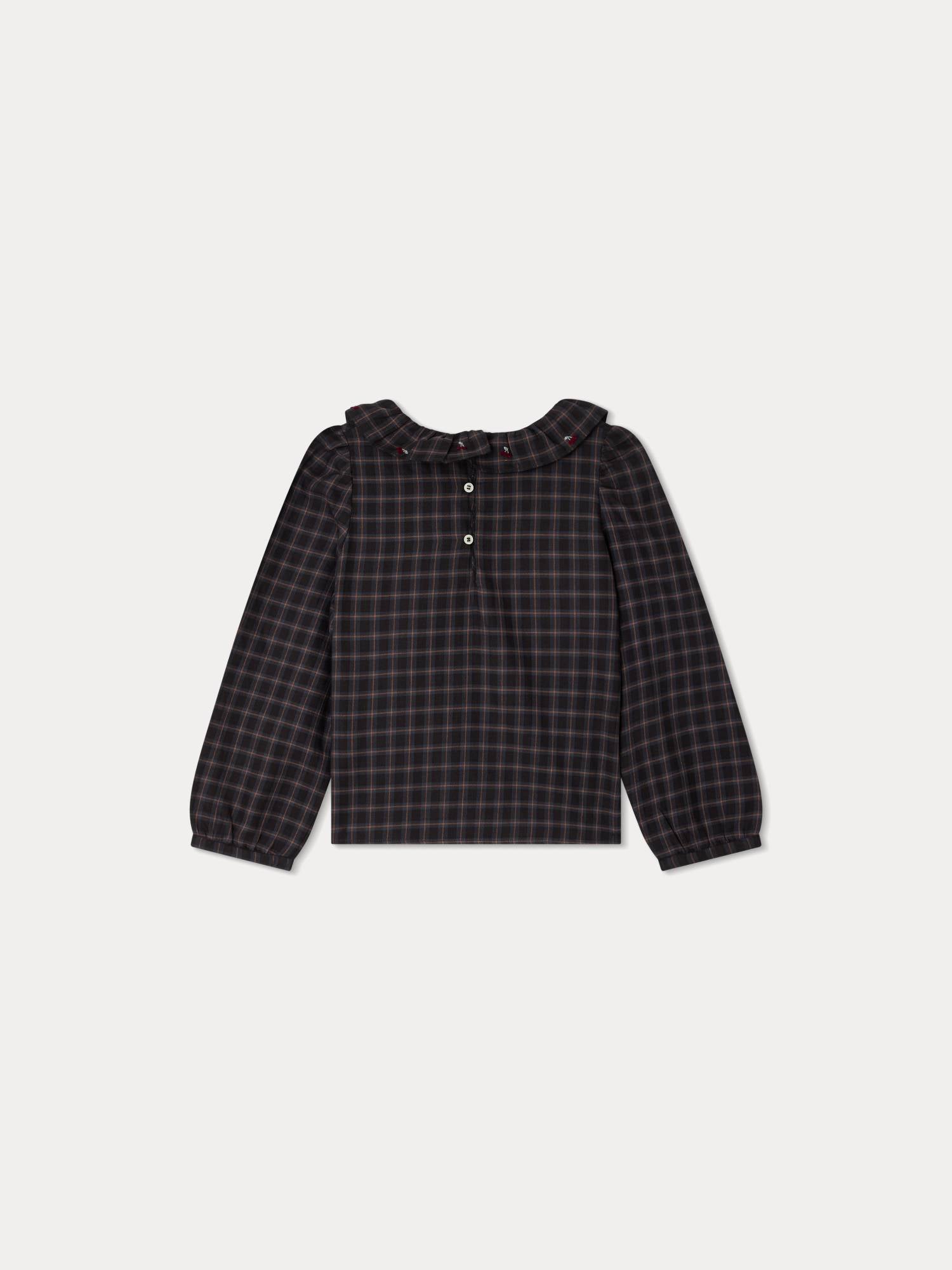 Girl | Timber Embroidered Blouse | Slate Grey