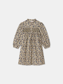 Girl | Tamsin Smocked Dress | Beige