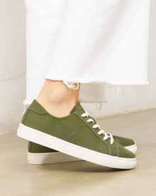 Womens | Ibiza Canvas Sneaker | Oliva Green