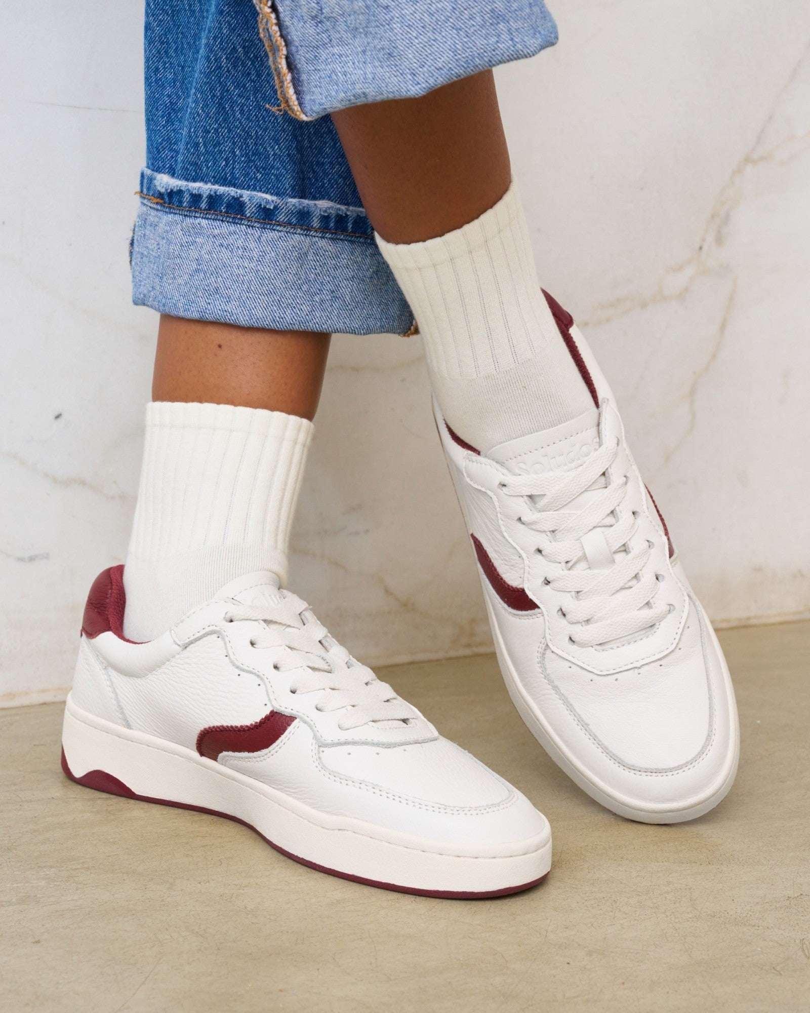 Womens | Roma Retro Sneaker | White/Wine