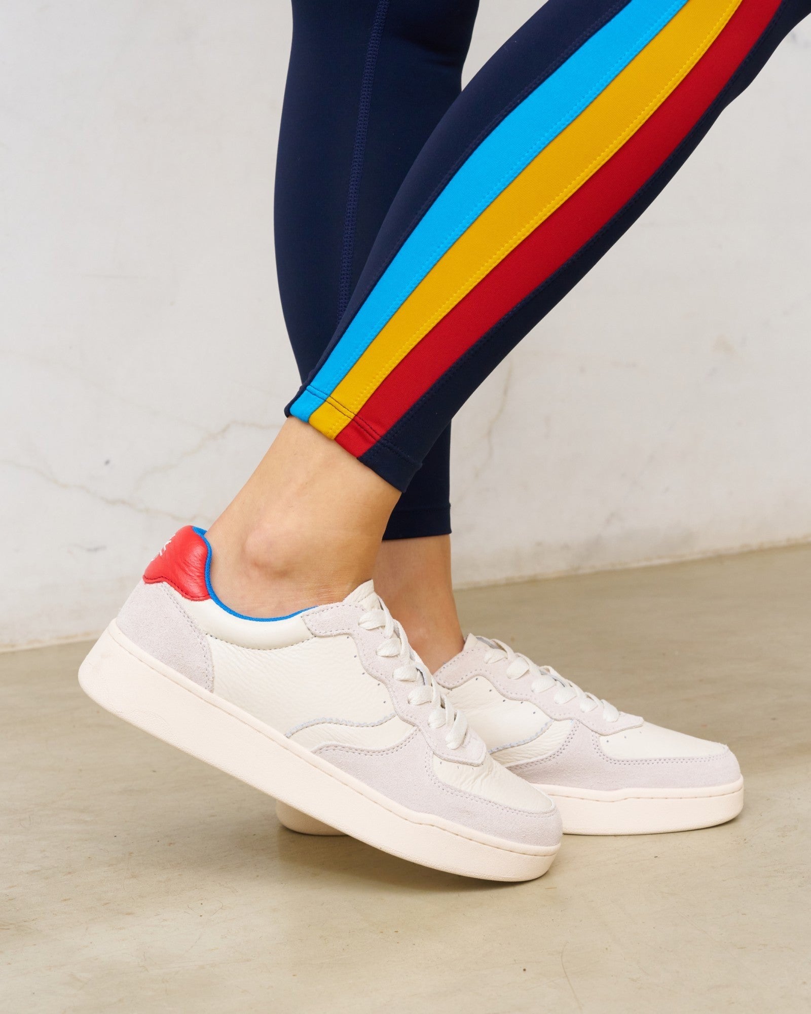 Womens | Roma Retro Sneaker | White/Red/French Blue