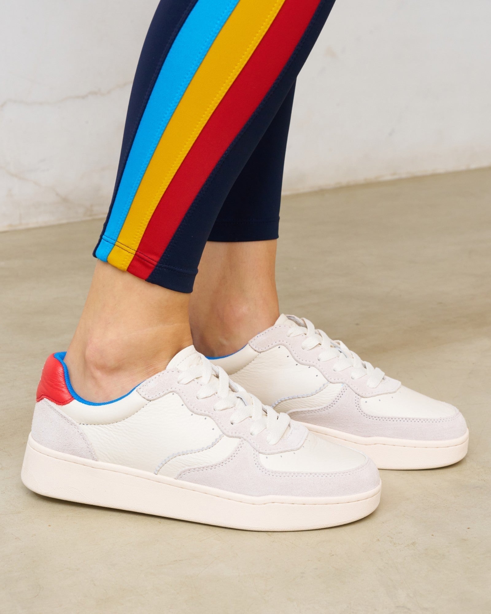 Womens | Roma Retro Sneaker | White/Red/French Blue