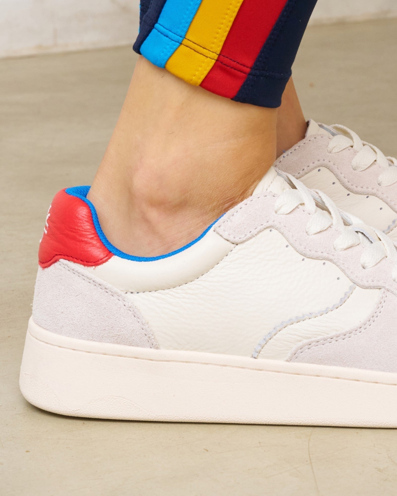 Womens | Roma Retro Sneaker | White/Red/French Blue