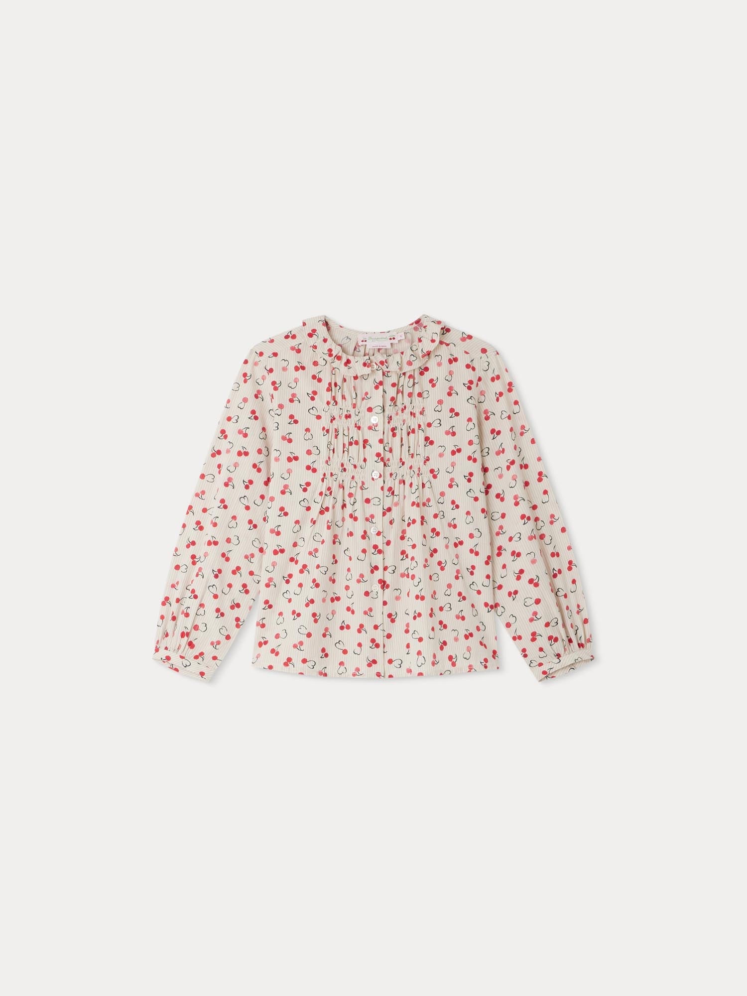 Girl | Gentille Blouse With Red Cherry Print | Cherry