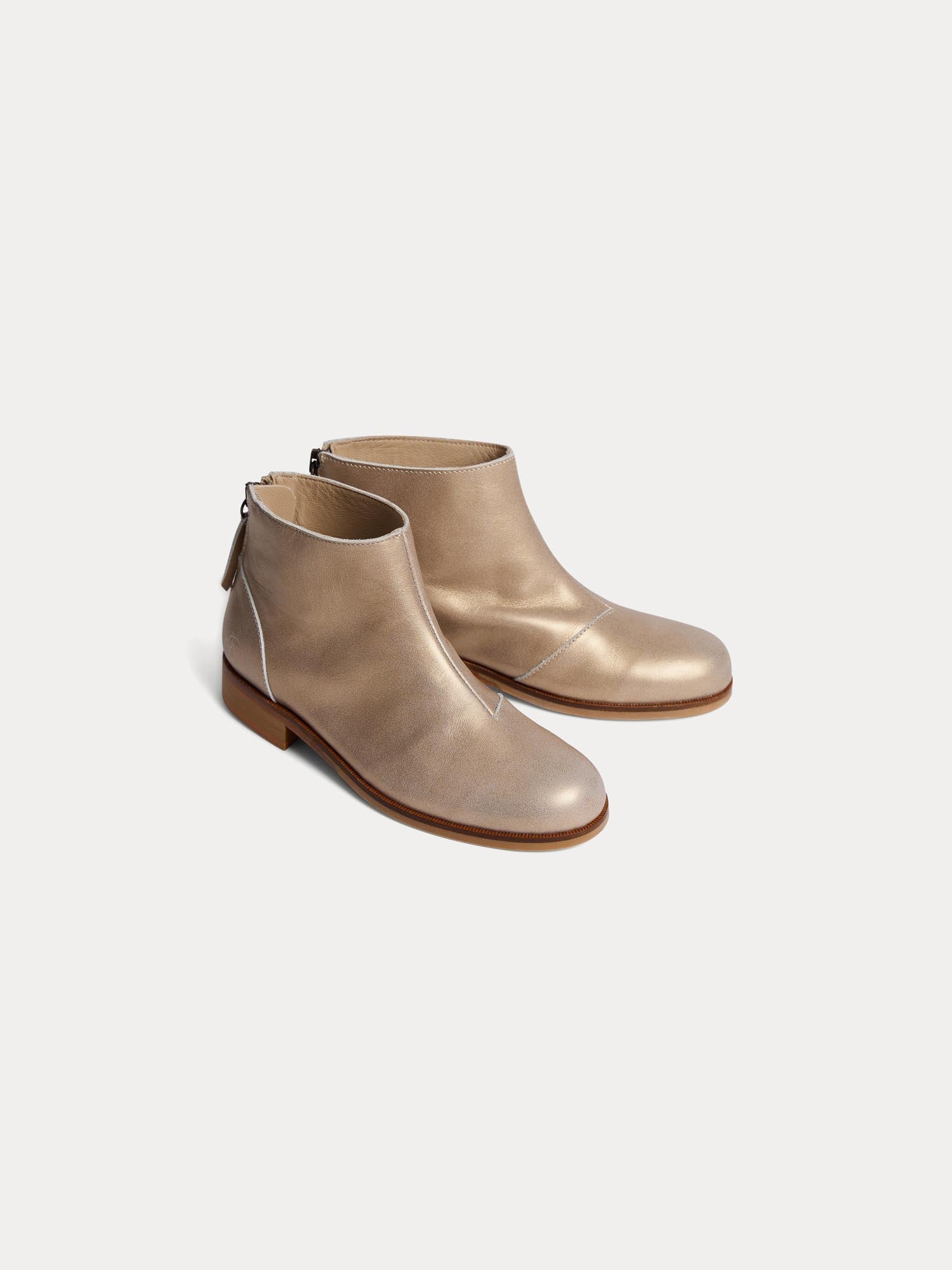 Girl | Giara Gold Leather Boots | Gold