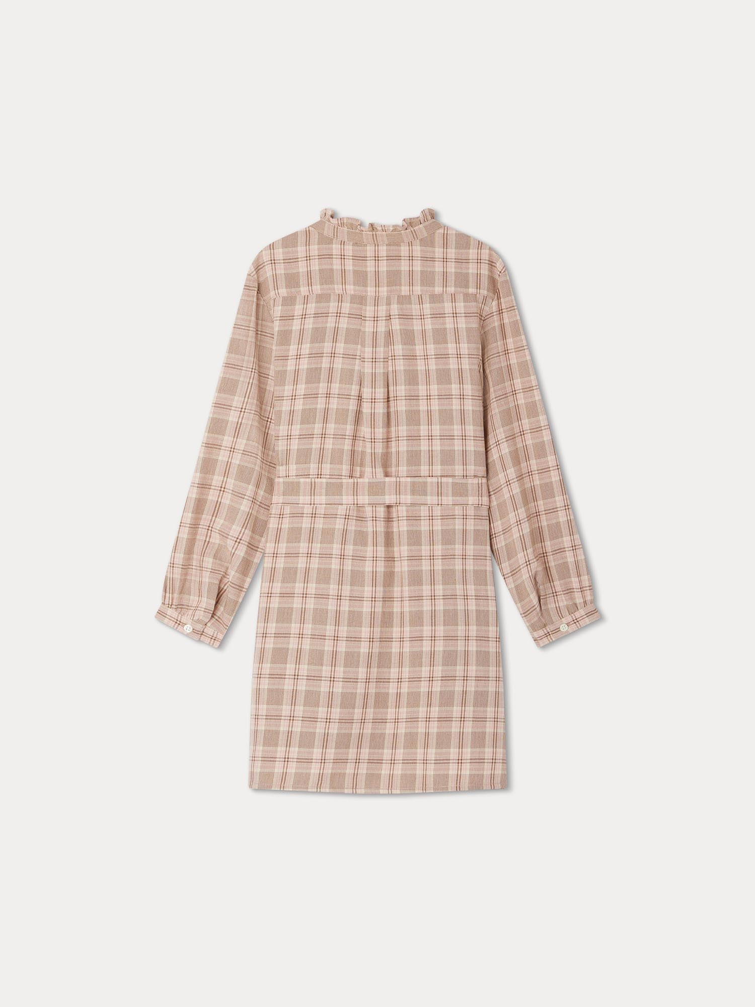 Girl | Tiphany Checkered Dress | Faded Pink