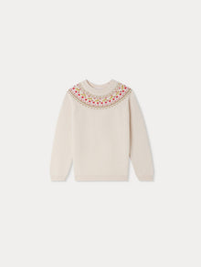 Girl | Génièvre White Wool Sweater | Ecru