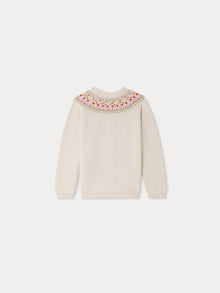 Girl | Génièvre White Wool Sweater | Ecru
