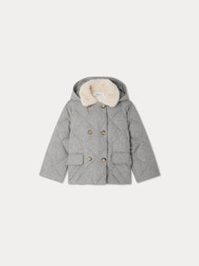 Girl | Modesty Double Breasted Down Jacket | Medium Heathered Gray