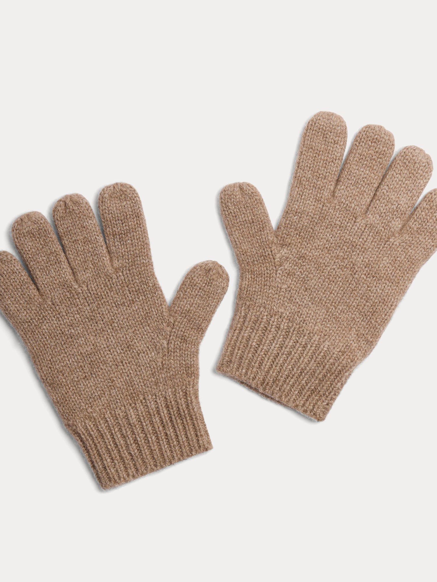 Unisex | Birk Beige Cashmere Gloves | Beige Stripes