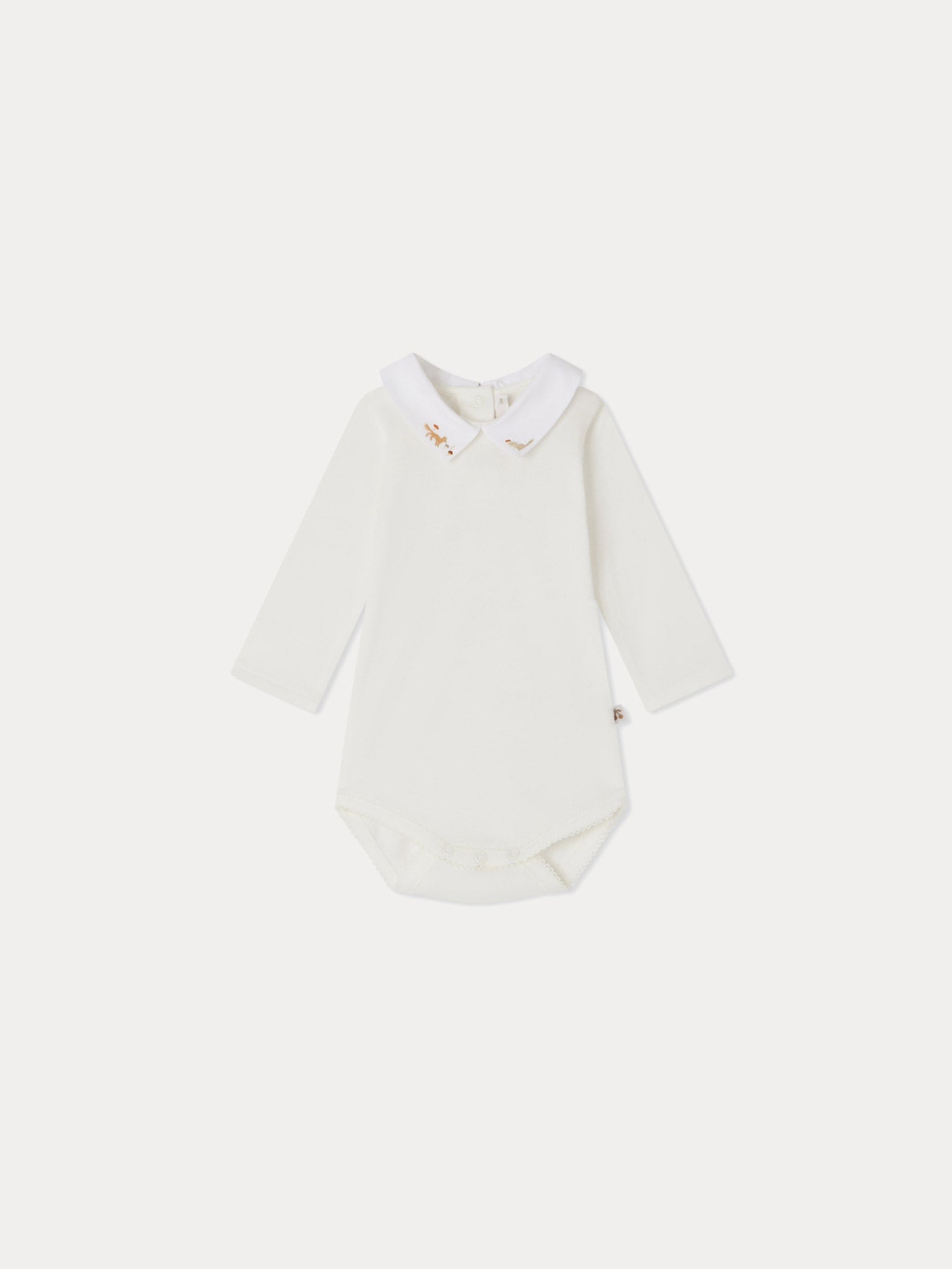 Boy | Septembre Bodysuit With Brown Patterns | Caramel