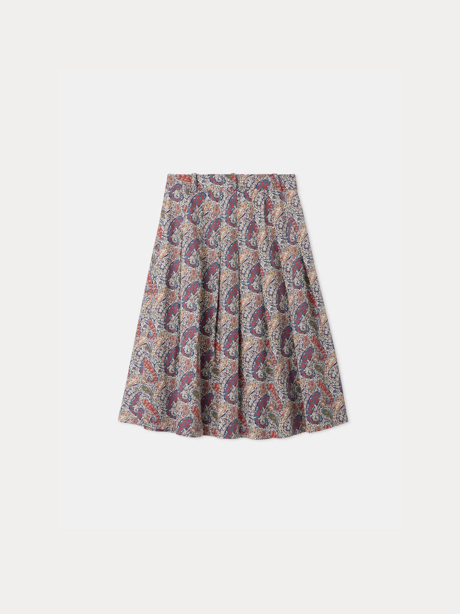 Women | Bonpoint X Vanessa Seward Glissade High Waisted Made With Liberty Fabric Skirt | Teal