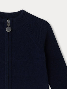 Boy | Thylio Dark Blue Wool Cardigan | Navy