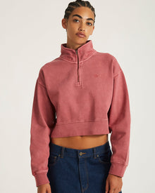 Rhubarb | Eldridge Fundamental Cropped Quarter Zip