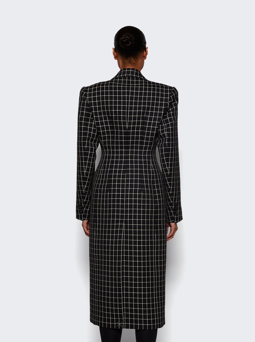 Women | WARDROBE.NYC | Double Breasted Contour Coat Black Plaid