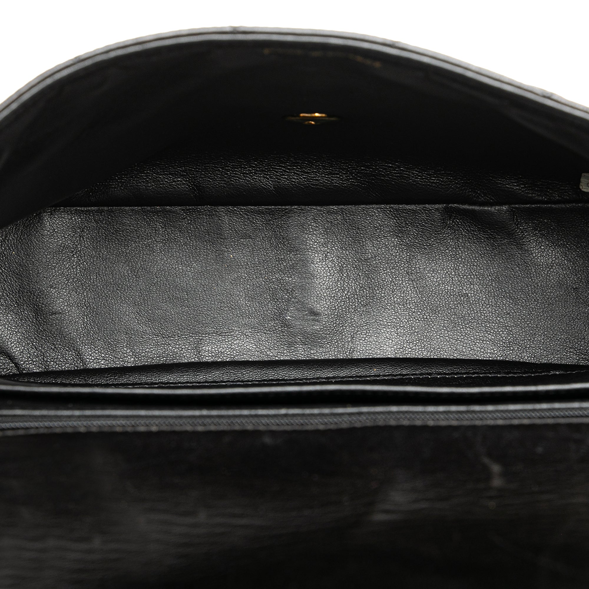 Chanel | Pre-Owned Quilted Lambskin Half Moon Single Flap | Black