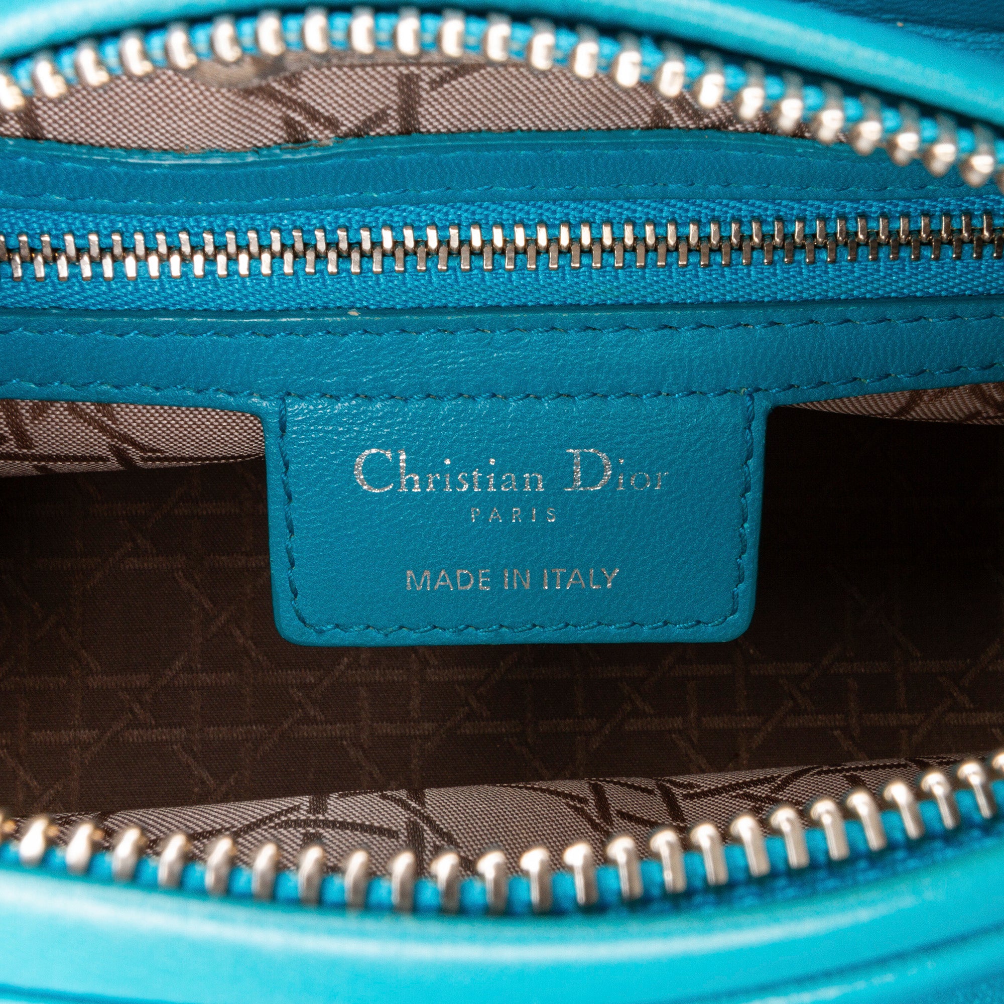 Dior Pre-Owned Medium Lambskin Cannage Lady Dior | Women | Blue x Turquoise