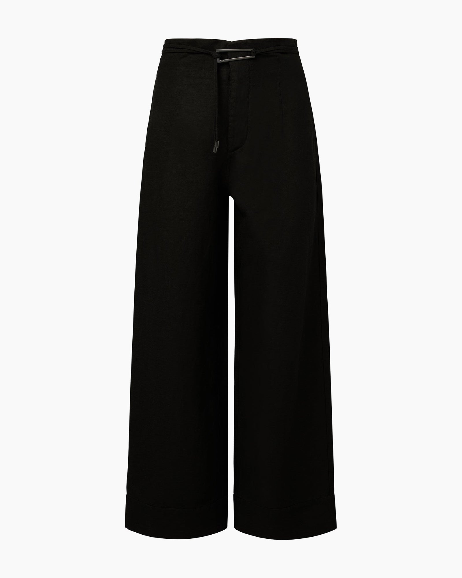 Womens | Air Linen Paperbag Trouser | Black