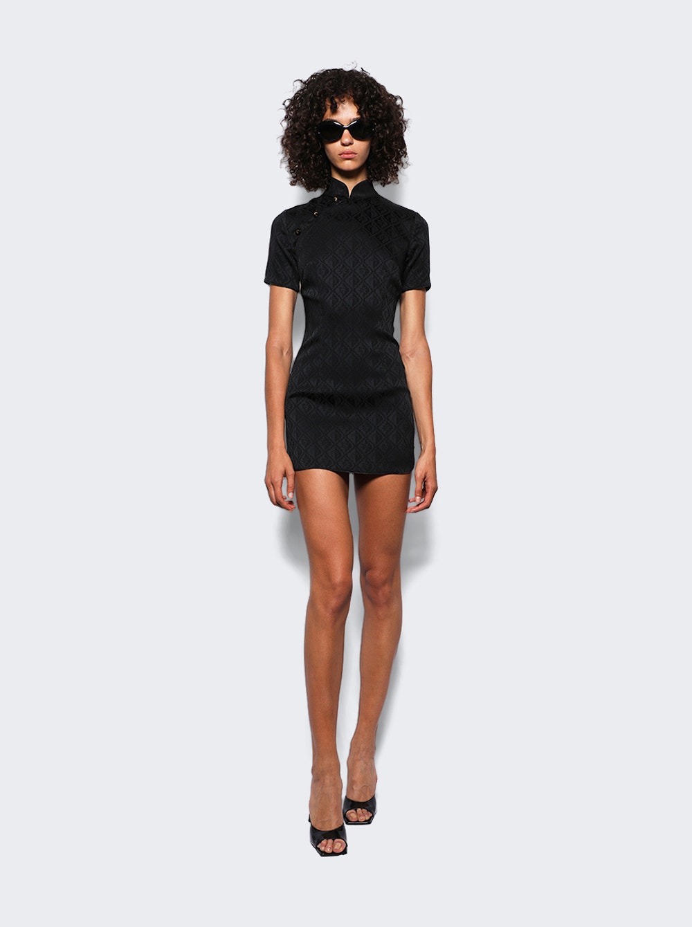Women | Marine Serre | Jacquard Mini Dress | Black
