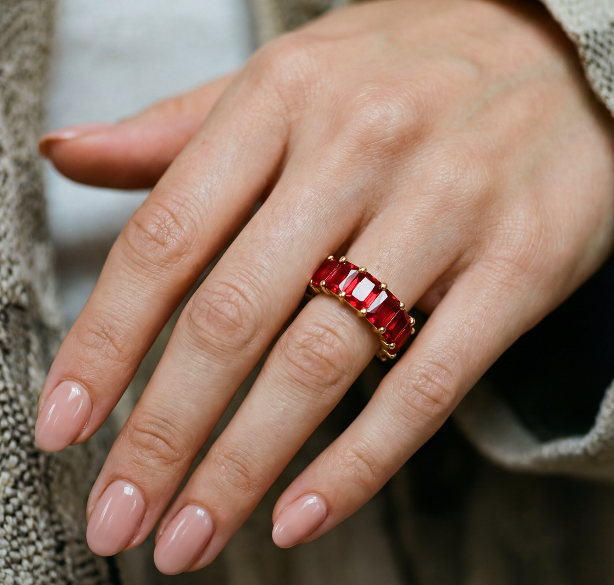 The Red Colored Band | 18Kt Gold Vermeil